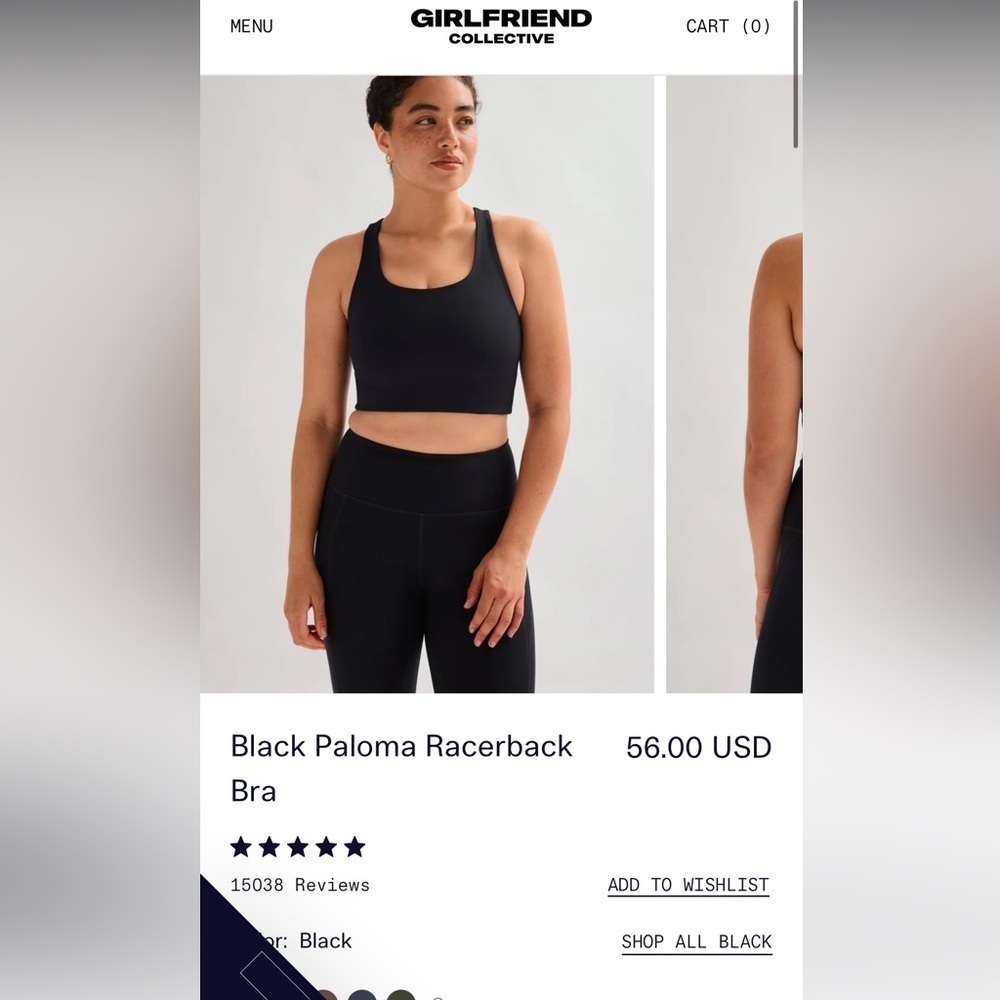 [girlfriend collective] NWT Paloma Racerback
Bra